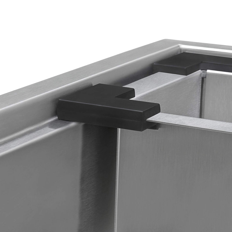 Siena 33" L x 22" W Double Basin Drop-In Kitchen Sink with Basket Strainer
