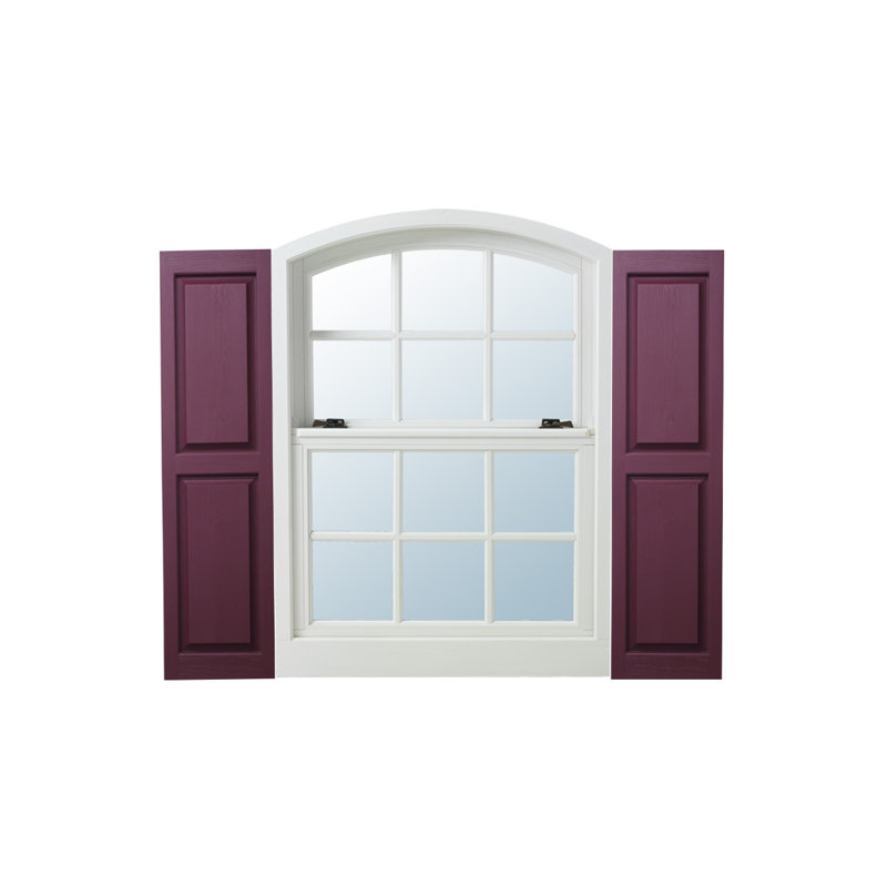 Paire de volets avec panneaux en vinyle surélevés standard, Baie, 55 po x l 15 po x P 1 po