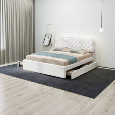 Lit plateforme avec rangement Heerke
