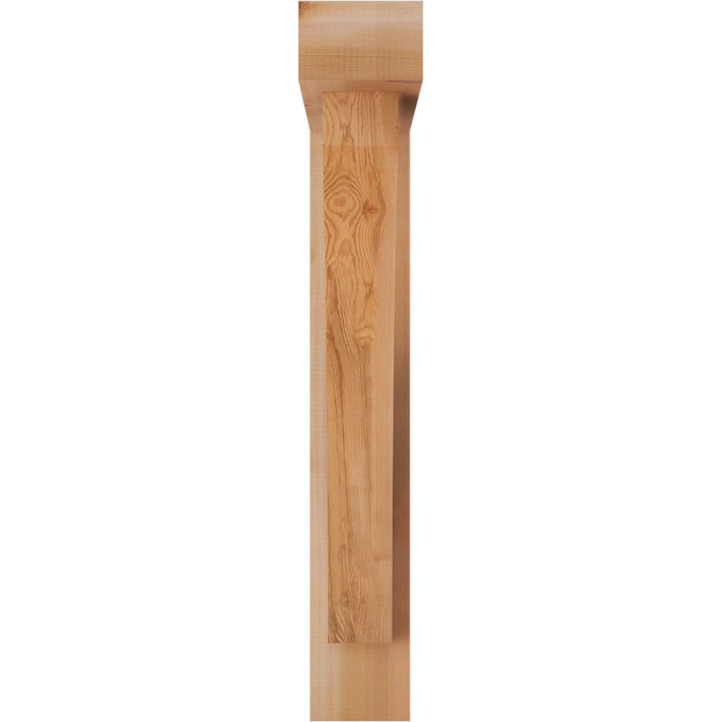 Thorton Block Bracket with Offset Brace, 36 x 28, 5 1/2"W Western Red Cedar (Smooth)