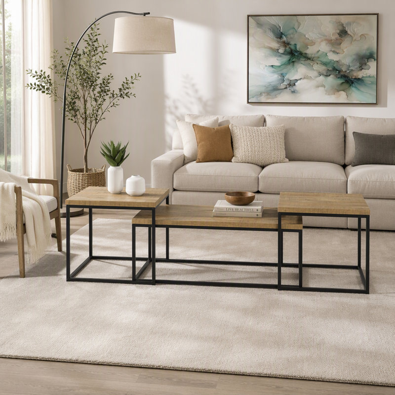 Rosey 3-Piece Coffee Table Set in Mango