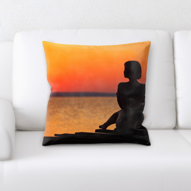 sunset Microsuede Reversible Throw Pillow
