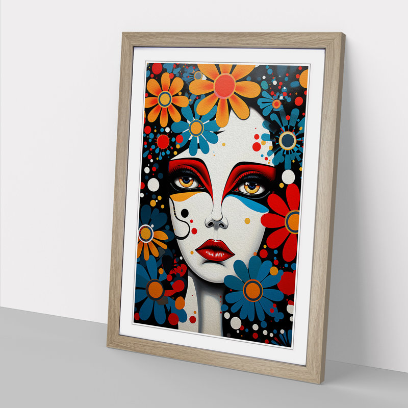 Single Picture Frame Print on Wood, Oak Framed, 64cm H x 46cm W