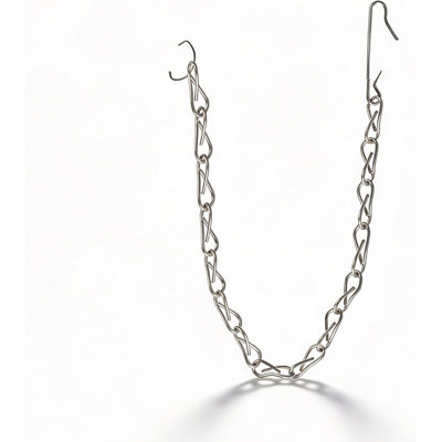 10 Inch Stainless Steel Toilet Flapper Lift Chain with Hook for Toilet Handle, Rust-Resistant Easy to Install