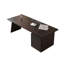 Bureau rectangulaire en bois manufacturé 55,12 po brun foncé + 3 tiroirs-2122383368