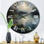 Horloge murale Mysterious Misty Sunset Over Teal Lake IV-93380129