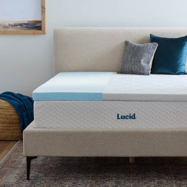 Twin Gel Memory Foam Mattress Topper with Breathable Cover