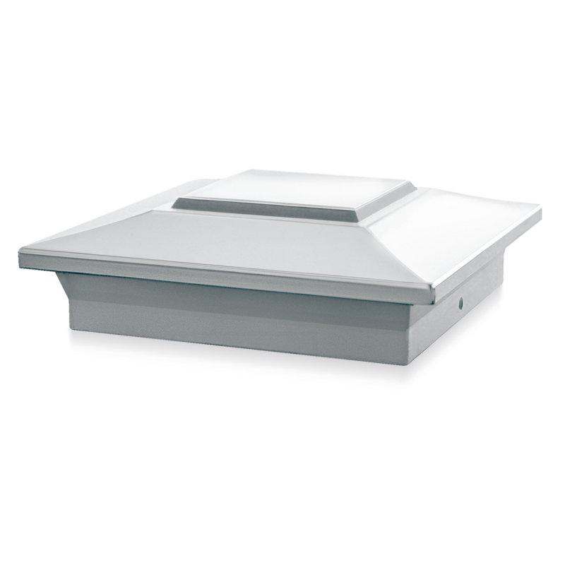 Capuchon de poteau en aluminium Classy Caps, Blanc