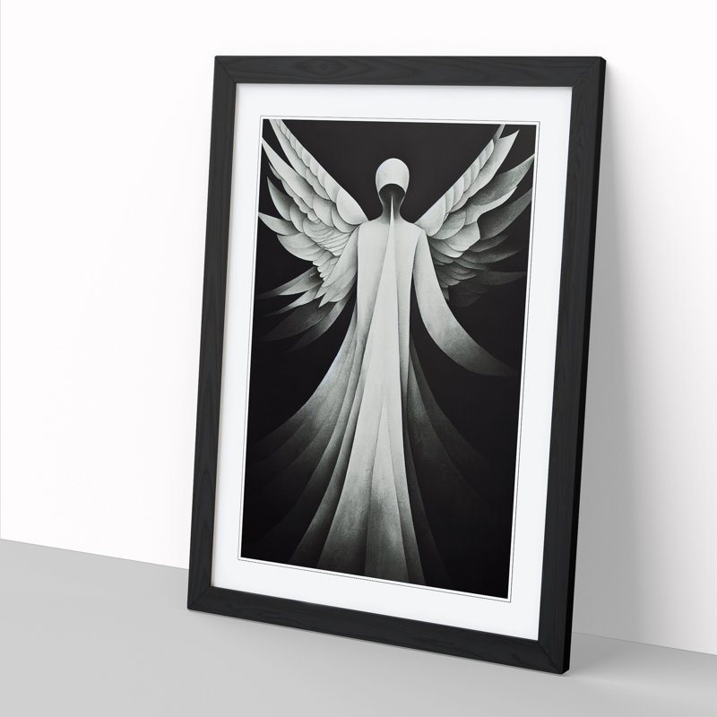 Unique Angel Vol.4 - Wall Art, 46cm H x 34cm W x 2cm D, Walnut