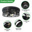 12,6 po Plafonnier encastré noir 3 lumières avec capuchon rotatif Farmhouse (paquet de 2)-384979760-384979727