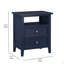 Table de chevet 2 tiroirs Weston Midnight Blue
