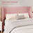 Queen Size Bed Frame with Wingback Headboard, Velvet Upholstered Platform Bedframe with Wood Slats, No Box Spring Needed, Easy Assembly, Pink-9694136-9694138