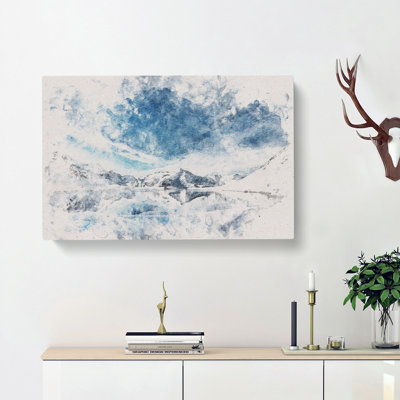 Winter Mountain Reflection - Wall Art