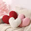 Coussins de la Saint-Valentin: ensemble de 3 coussins décoratifs en cœur texturé en tricot torsadé, coussins doux pour la Saint-Valentin, cadeaux romantiques pour la chambre à coucher, le salon, le canapé et le canapé