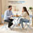  3-piece Folding Bistro Set, Powder Coated Weatherproof Patio Furniture Set, Outdoor Table And Chairs Set Of 2 For Patio, Garden, Balcony, Space Saving, Blue-1504687024