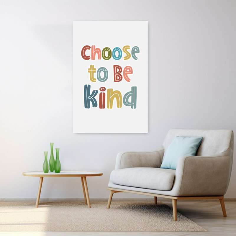 Art contemporain énergique «Be Kind», H 48 po x l 32 po