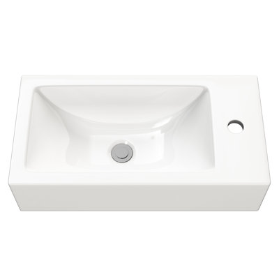 Lavabo de salle de bain en porcelaine vitrifiée 19,75 pouces Cantrio PS-020