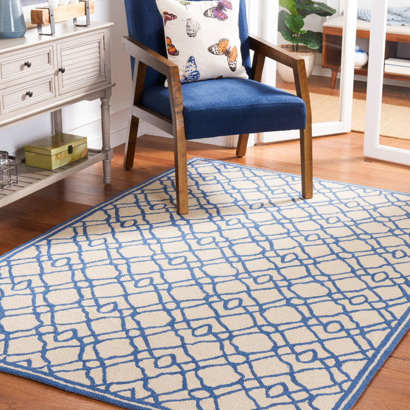 Childers Hand Hooked Performance Southwestern Rug, Rectangle 5' x 7'