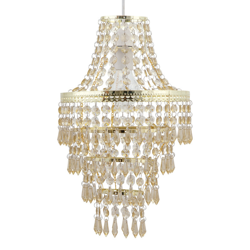 35cm H Plastic Novelty Pendant Shade ( Uno ), Amber