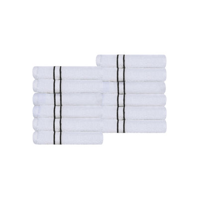 Hotel Turkish Cotton 12-Piece Face Towel Set, Ultra-Plush & Luxury Weight