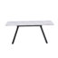 Grizelda 6 Person Dining set - a Rectangular Extendable Dining Table with Metal Legs and a Set of 6 Quilted Velvet Dining Chairs for Dining Room - Modern Dining Table Set-386812708-386812705