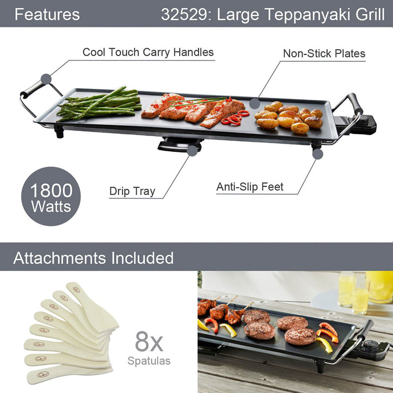 Quest 70cm Smokeless Electric Grill