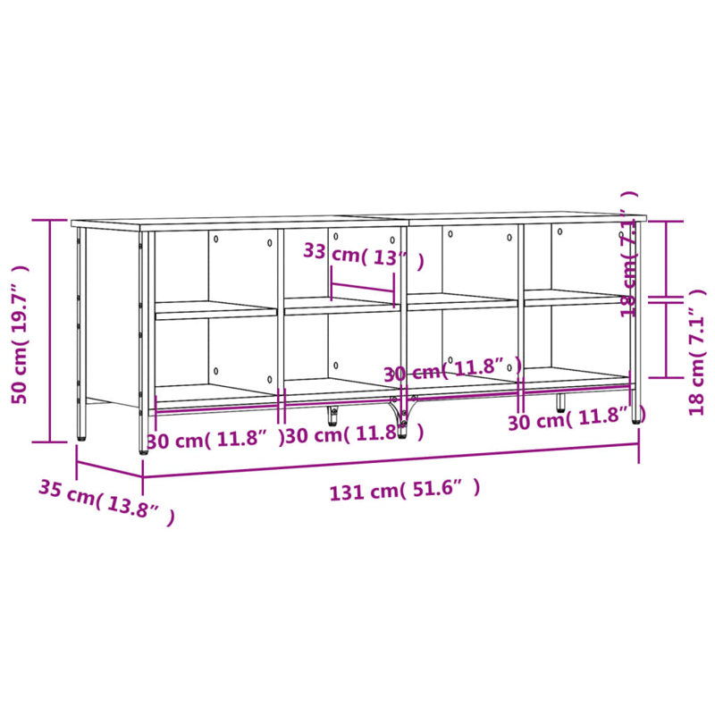 8 Pair Shoe Rack, Sonoma Oak