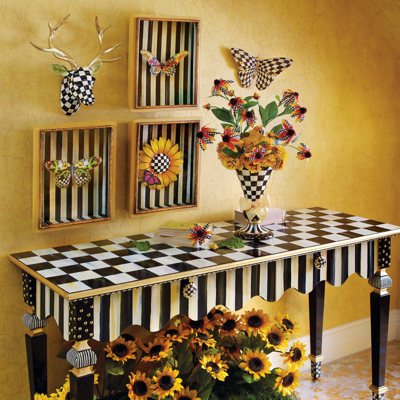 Courtly Check Stripe Console Table