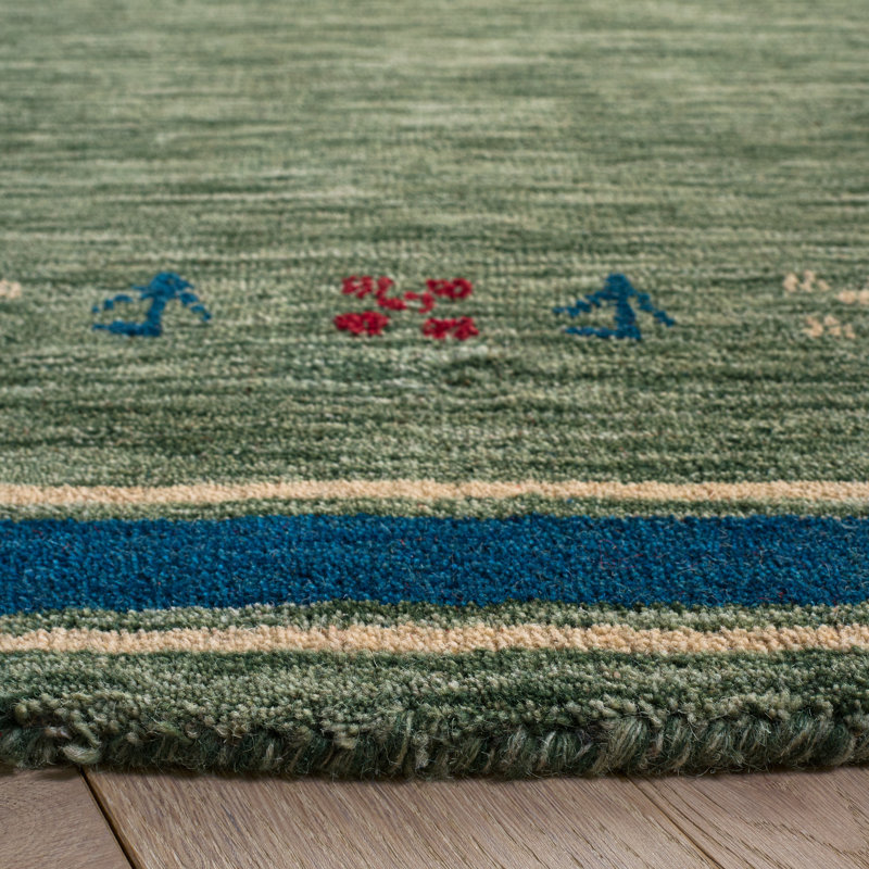 Himalaya Hand Loomed Wool Geometric Indoor Rug, 6'-0" x 6'-0" Round