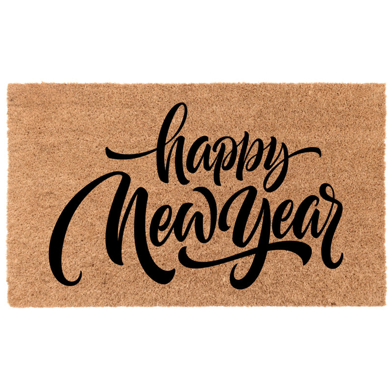 Non-Slip New Year's Doormat