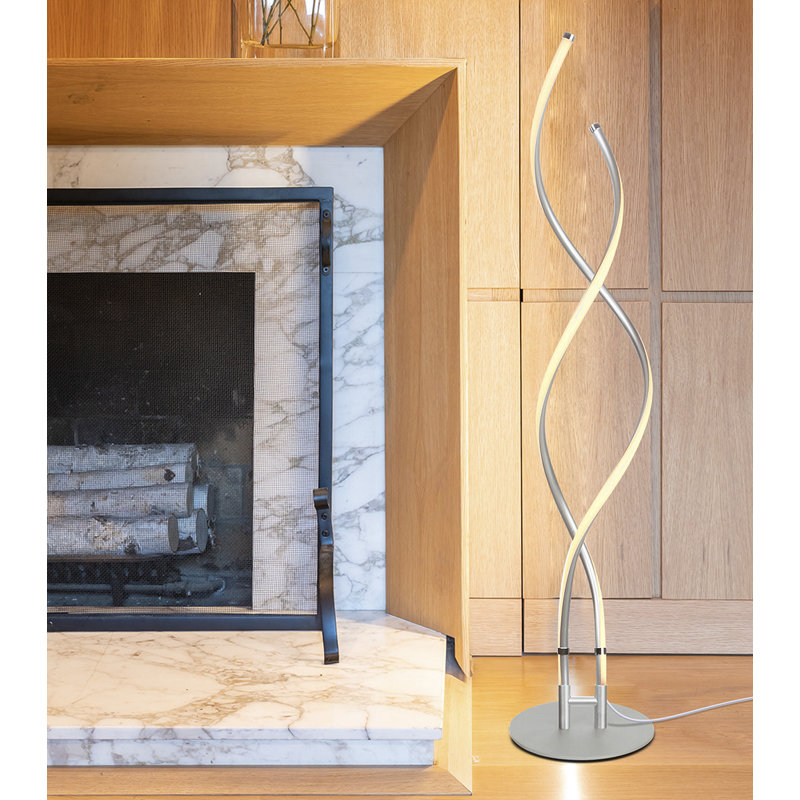 Embrace 60" Matte Nickel Industrial LED Floor Lamp