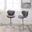 Ellston Upholstered Adjustable Swivel Barstools In Gray, Set Of 2-1287251708