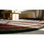 Tapis rond tressé antique à motif circulaire
