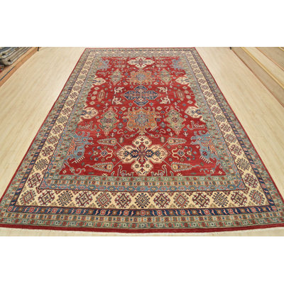 Mykiah One-of-a-Kind 8'11'' X 12'3'' New Age Wool Area Rug Red