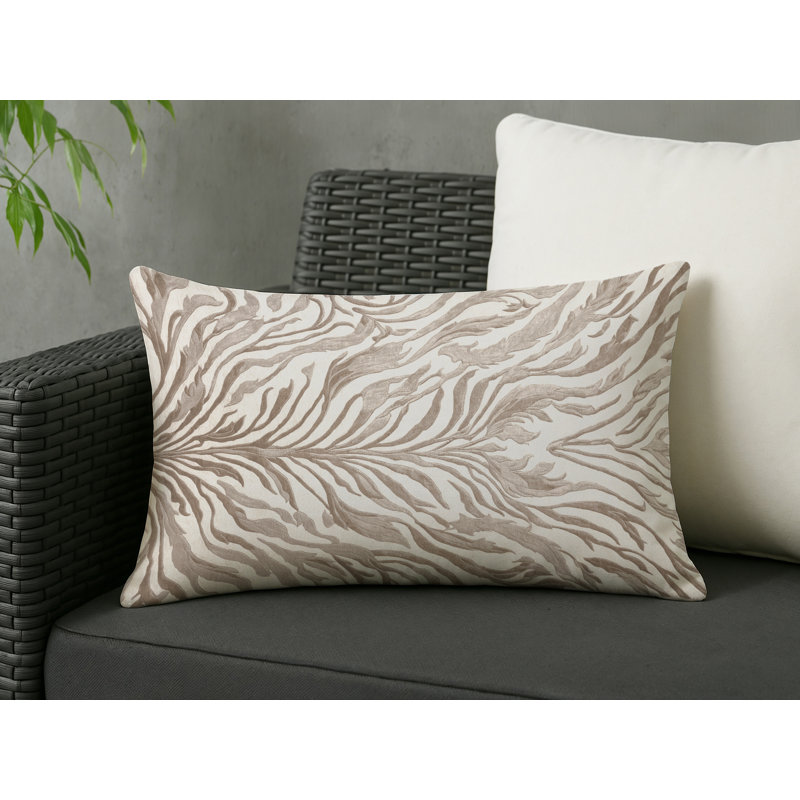 Coussin décoratif intérieur / extérieur gris Modern Modern, Rectangle H 14 po x l 20 po, Gris abstrait 109