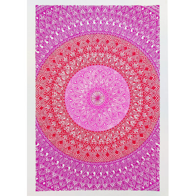 Œuvre de mandala multicolore | Belle peinture | Par Kirti Sai