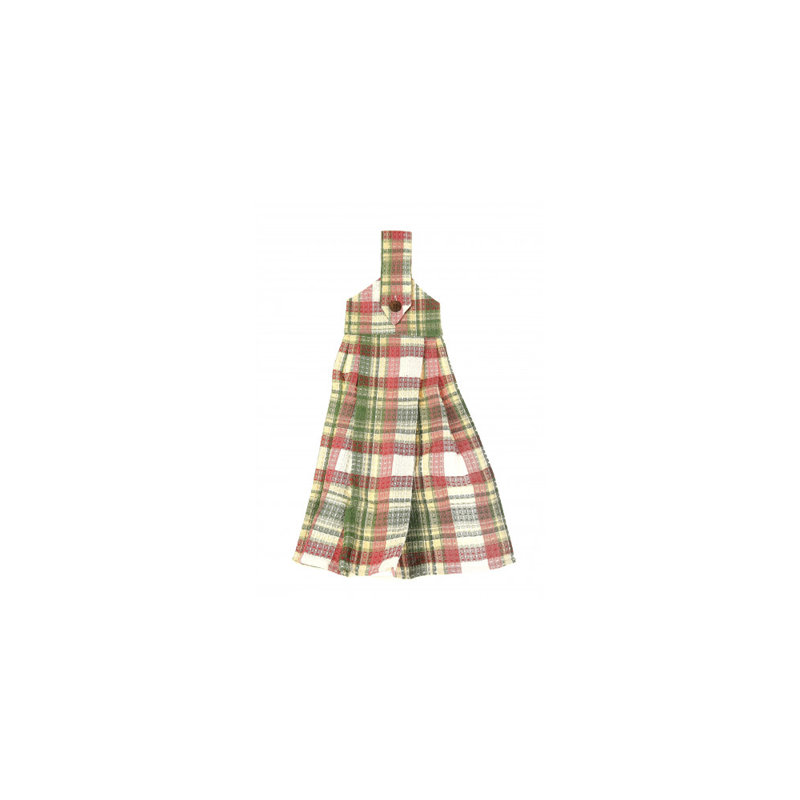 Manns Cotton Waffle Tie Button Towel Kitchen Towel