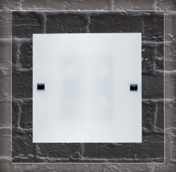Digiovanni LED Flush Mounted Sconce, 6cm H x 30cm W x 30cm D