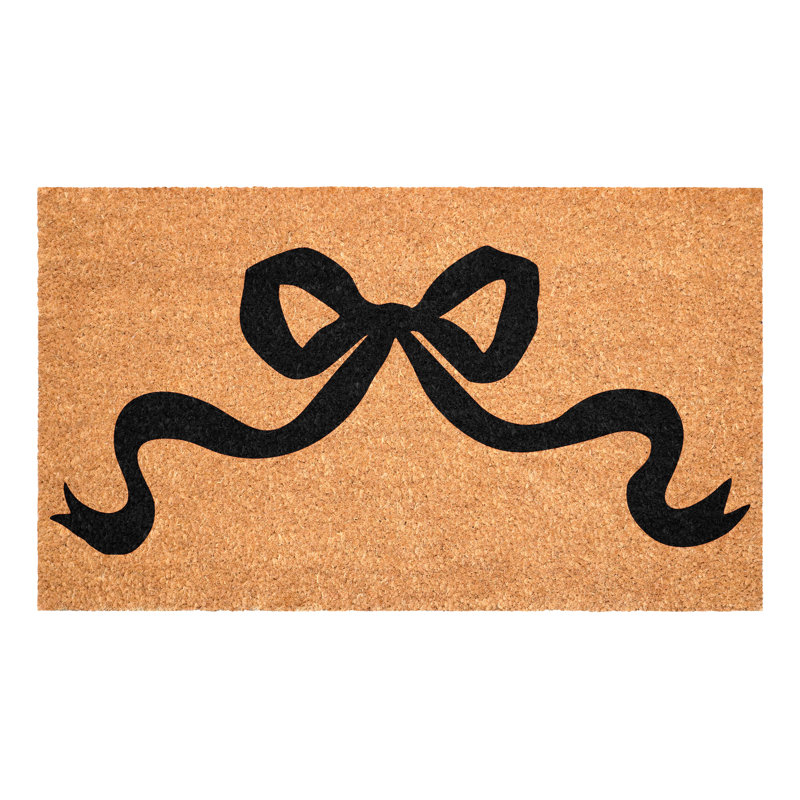 Paillasson Pretty Black Bow, 24 po x 36 po, 24 po x 36 po