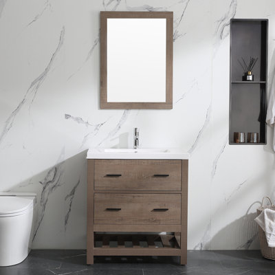 Ensemble de meuble-lavabo simple 30 po avec miroir Tulsha