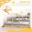 Adjustable Wooden Pet Gate Freestanding Dog Barrier for Doorway