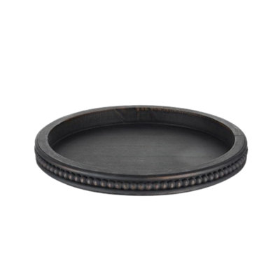 Plateau de table basse perlé brun foncé