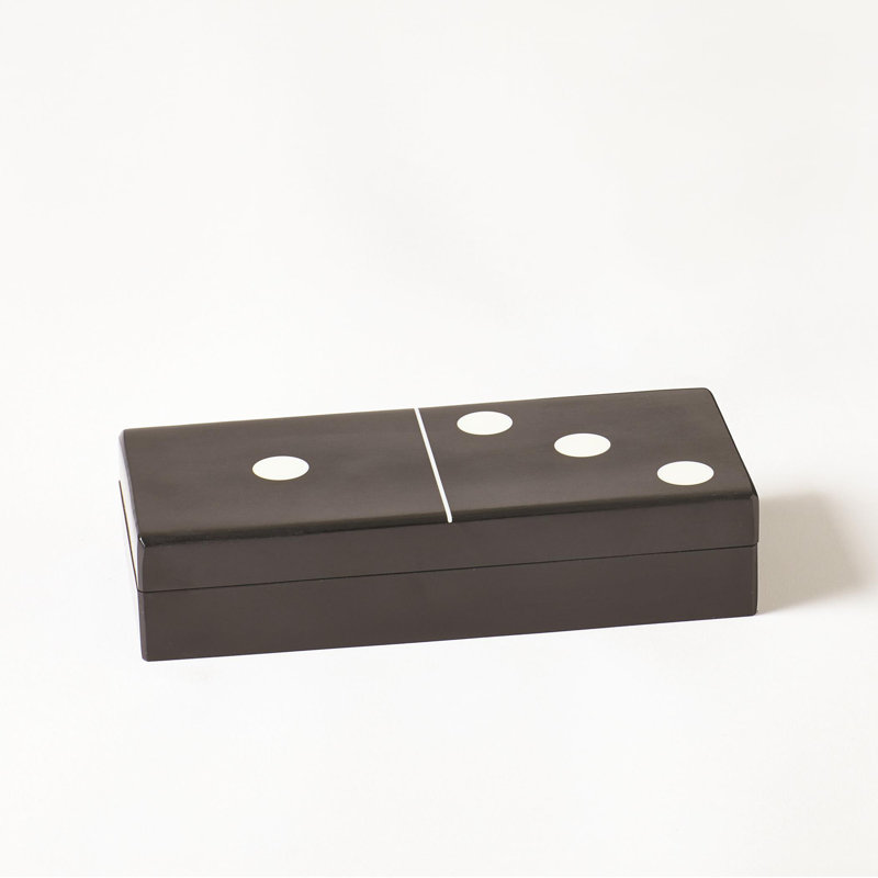 Boîte décorative en résine , H 1,75 po x l 7 po x P 3,25 po, Noir