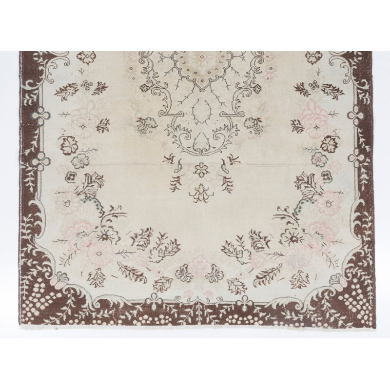 Tapis rétro de style jardin fait à la main Anatolian