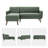 80" Mid Century Modern L Chaise Longue 2 Piece Upholstered Sectional Sofa with Storage Function-584731594