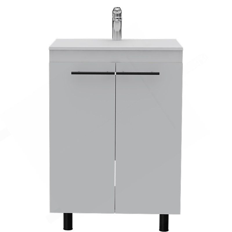 Armoire de plancher Oxnard, salle de bain, blanc, Blanc