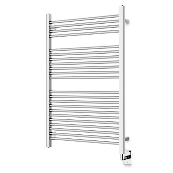 Denby Wall Mount Electric Towel Warmer, 44" H x 29.5" W x 5.19" D, Chrome