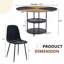 Ensemble de table et de chaises.Une table de salle à manger moderne épissure circulaire de 47,3 pouces de diamètre - avec rangement double couche.-970733210
