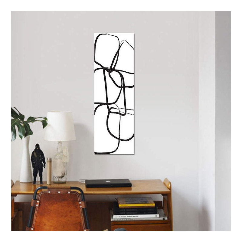 « doux 17 », impression sur toile tendue, H 36 po x l 12 po x P 1,5 po, Toile encadrée noire
