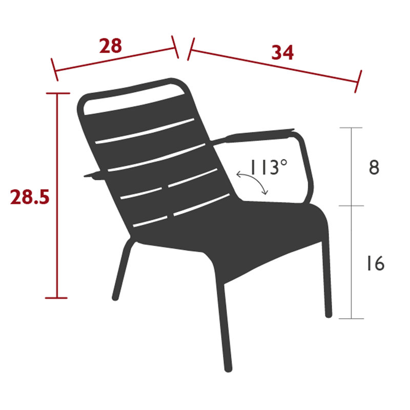 Luxembourg Outdoor Lounge Chair, White